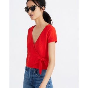 Texture and Thread Wrap Tie Top